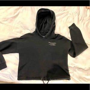 Black Abercrombie Crop Hoodie